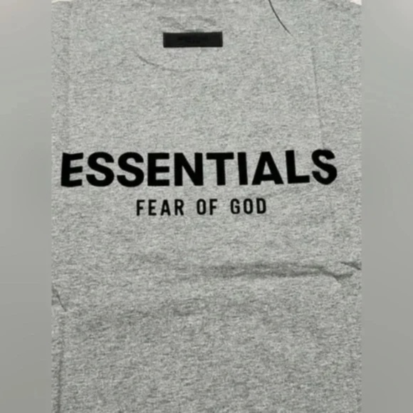 Essentials Fear of God dark Oatmeal Gray oversized T- Shirt men's size XL - Picture 6 of 6